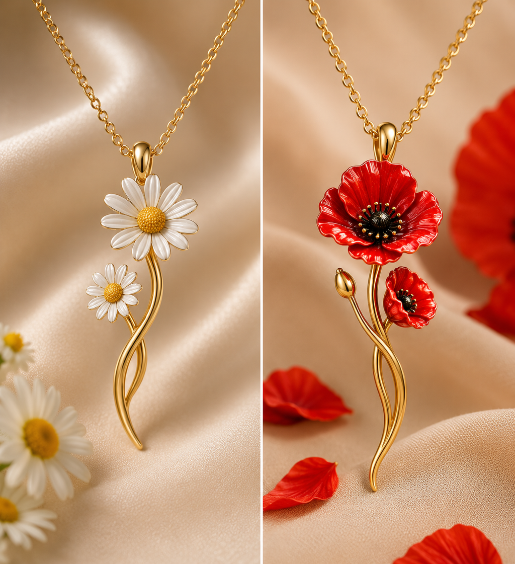 Necklace "Immortal Chamomile" - Dia & Co Jewelry