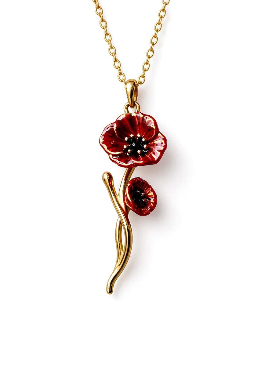 Necklace "Eternal Poppy" - Dia & Co Jewelry