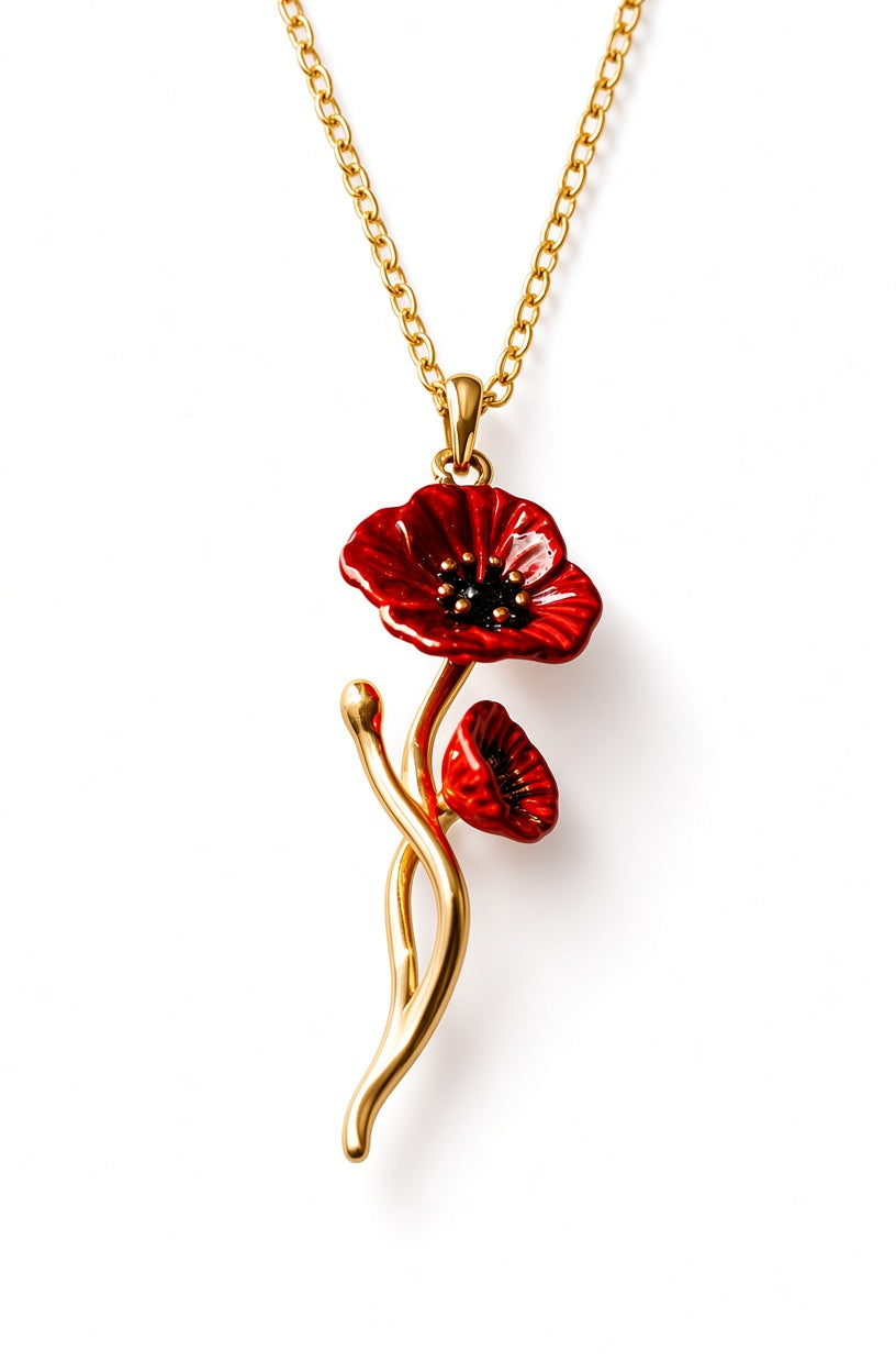 Necklace "Eternal Poppy" - Dia & Co Jewelry