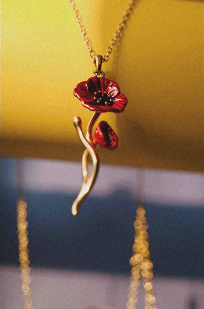 Necklace "Eternal Poppy" - Dia & Co Jewelry