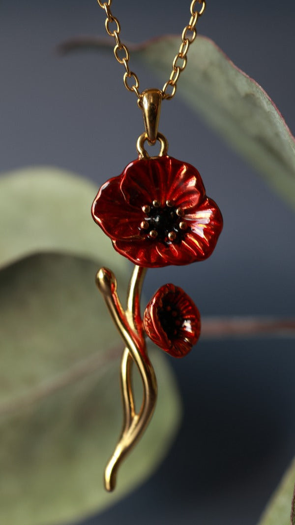 Necklace "Eternal Poppy" - Dia & Co Jewelry