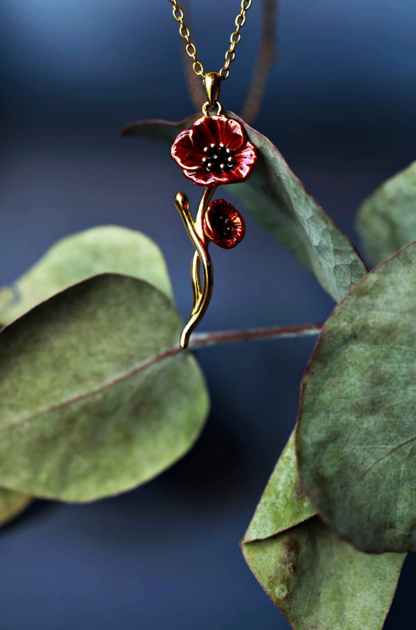 Necklace "Eternal Poppy" - Dia & Co Jewelry